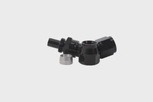 Load image into Gallery viewer, Aeromotive PTFE Hose End - AN-08 - 45 Deg - Black Anodized - Side View