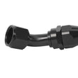 Load image into Gallery viewer, Aeromotive PTFE Hose End - AN-12 - 45 Deg - Black Anodized - Side View