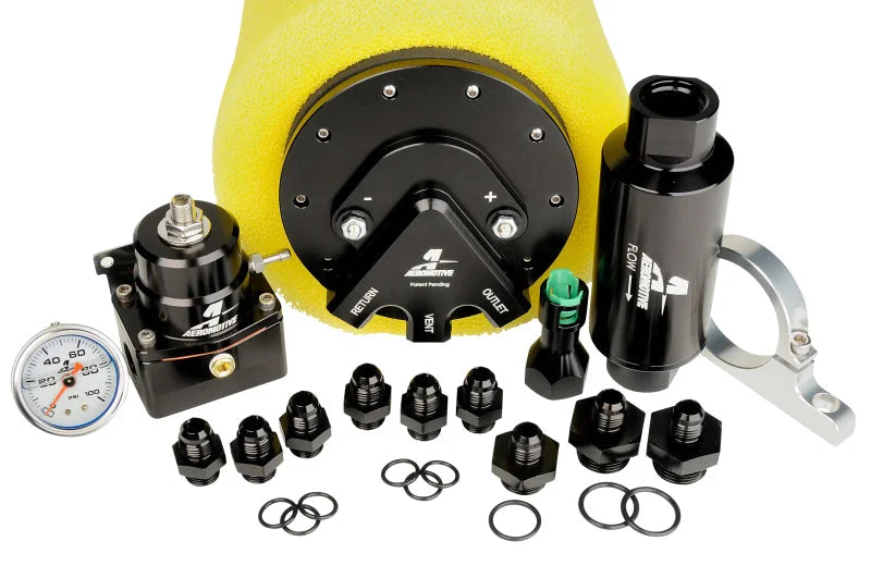 Aeromotive Phantom 200 Fuel System - Return Style w/3/8in Quick Connect - Back View