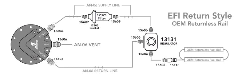 Aeromotive Phantom 200 Fuel System - Return Style w/3/8in Quick Connect - Additional View 7