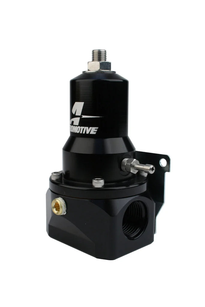 Aeromotive Regulator - 30-120 PSI - .313 Valve - 2x AN-10 Inlets / AN-10 Bypass - Back View