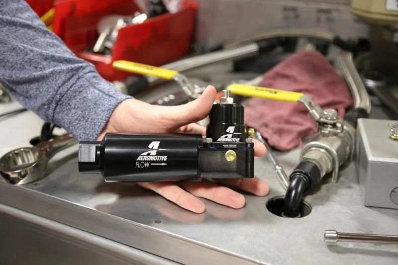 Aeromotive Regulator Filter Combo Carb Adjustable 3PSI-20PSI for 250PGH - Installation View