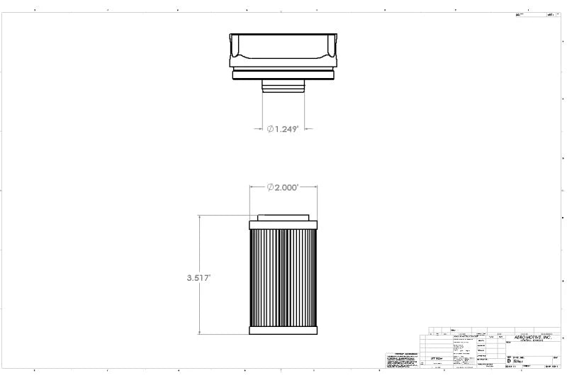 Aeromotive Replacement 10 Micron Disposable Element (for P/N 12308 Filter) - Additional View 7