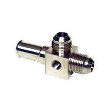 Load image into Gallery viewer, Aeromotive SS Coupler to Convert OE Fuel line to Dual -8 AN Male Ports fits 86-06 Ford - Side View