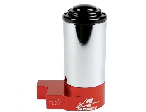 Aeromotive SS Series Billet (14 PSI) Carbureted Fuel Pump w/AN-8 Inlet and Outlet Ports - Back View