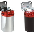 Load image into Gallery viewer, Aeromotive SS Series Billet Canister Style Fuel Filter 12317 Anodized Black/Red - 10 Micron Fabric Element - Side View