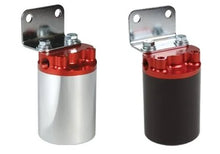 Load image into Gallery viewer, Aeromotive SS Series Billet Canister Style Fuel Filter 12317 Anodized Black/Red - 10 Micron Fabric Element - Side View