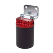 Load image into Gallery viewer, Aeromotive SS Series Billet Canister Style Fuel Filter 12317 Anodized Black/Red - 10 Micron Fabric Element - Back View