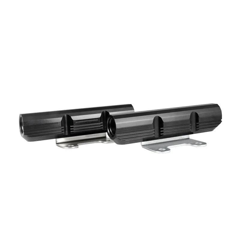 Aeromotive Top Feed Fuel Rails - Black fits 2004-2014 Subaru Impreza - Side View