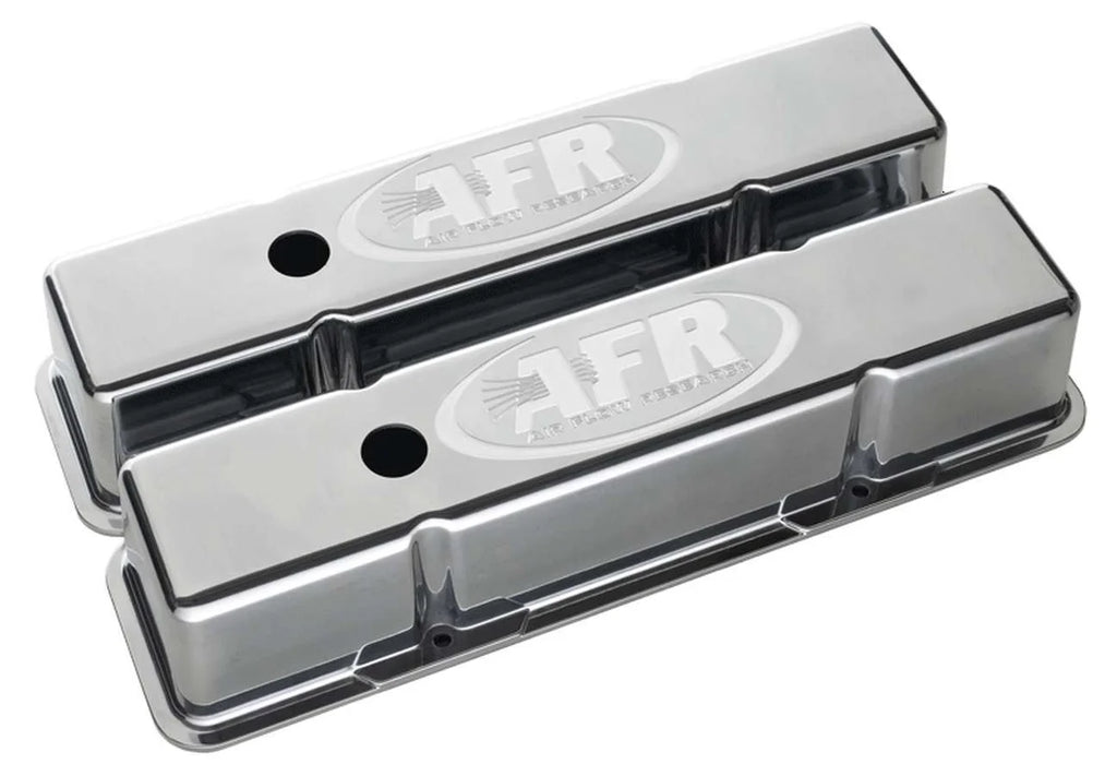 Air FLow Research Tall Alum Valve Cvr Polished w/AFR Logo fits SBC