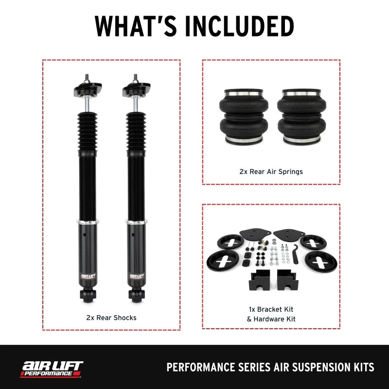 Air Lift 11-23 Dodge Charger / 15-23 Dodge Challenger Performance Rear Kit - Back View