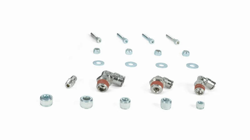 Air Lift 18-inch FLO Tank with Viair 444c Compressor (Incl. Fittings & Tank Mounting Hardware) - Back View