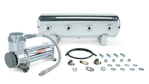 Air Lift 2.5 Gal. Polished Tank w/ Viair 444c Chrome Compressor (Incl. Fittings & Mounting Hardware) - Main Product View
