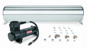 Air Lift 28in FLO Tank w/ Viair 444c Black Compressor (Incl. Fittings & Tank Mounting Hardware) - Main Product View