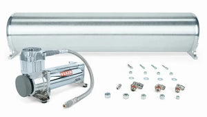 Air Lift 28in FLO Tank w/ Viair 444c Compressor (Incl. Fittings & Tank Mounting Hardware) - Main Product View