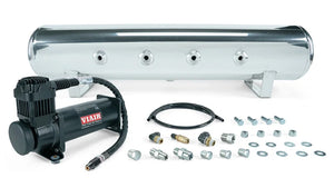 Air Lift 4 Gal. 7-Port Tank w/ Viair 444b Blk Compressor (Incl. Fittings & Mounting Hardware) - Main Product View