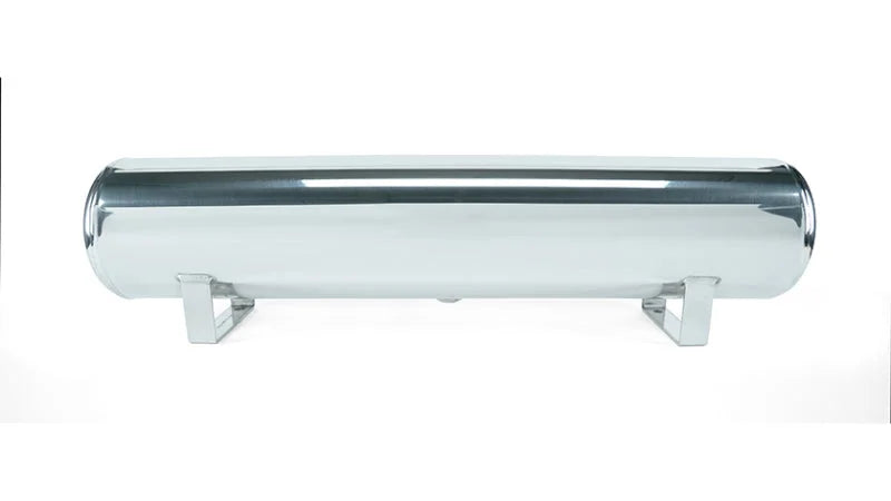Air Lift 4 Gal. Polished Tank w/ Viair 444b Blk Compressor (Incl. Fittings & Mounting Hardware) - Side View