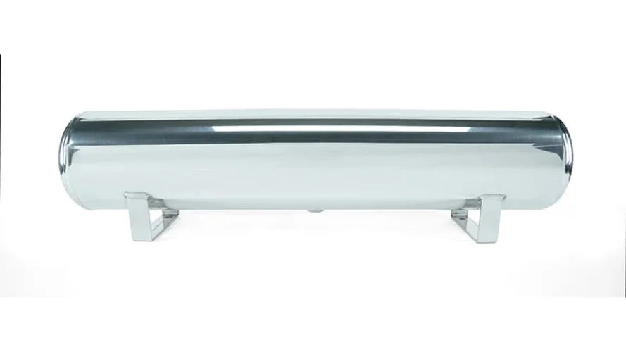 Air Lift 4 Gal. Polished Tank w/ Viair 444b Blk Compressor (Incl. Fittings & Mounting Hardware) - Side View