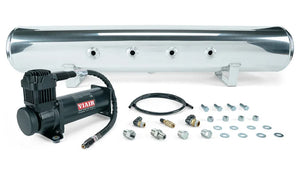Air Lift 5 Gal. Polished Tank w/ Viair 444b Blk Compressor (Incl. Fittings & Mounting Hardware) - Main Product View