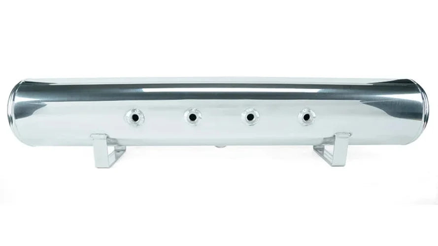 Air Lift 5 Gal. Polished Tank w/ Viair 444b Blk Compressor (Incl. Fittings & Mounting Hardware) - Side View