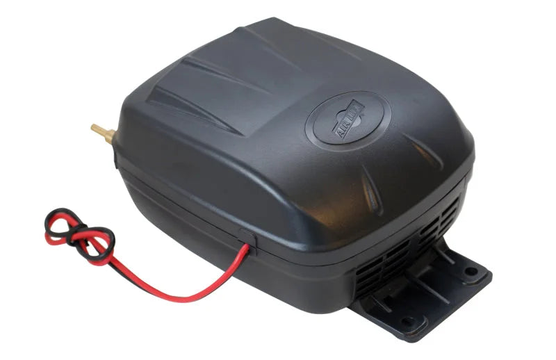 Air Lift Electric 12V Air Compressor (Replacement Comp for Kits 25850 25852 25592 25812 & 25870) - Side View