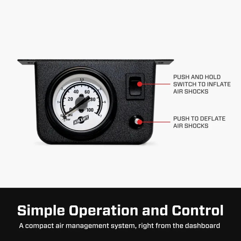 Air Lift Load Controller Ii - Single Gauge w/ Lps 5 PSI Min. - Installation View