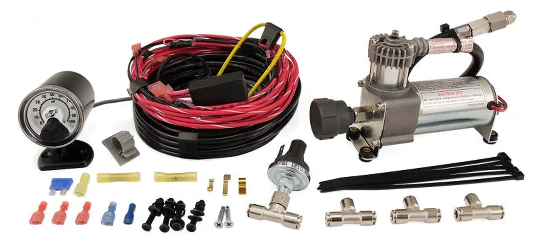 Air Lift Load Controller Single Heavy Duty Compressor - Back View