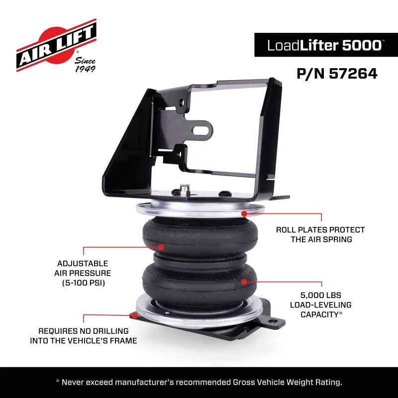 Air Lift LoadLifter 5000 Air Spring Kit fits 2023-2025 Toyota Sequoia 4WD / 2025-2026 Toyota Sequoia 1794 Edition / 2023-2...