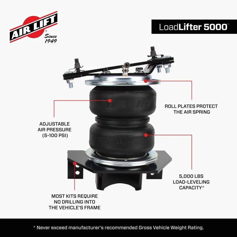Air Lift Loadlifter 5000 for 2019 Chevrolet Silverado 1500 4WD - Additional View 10