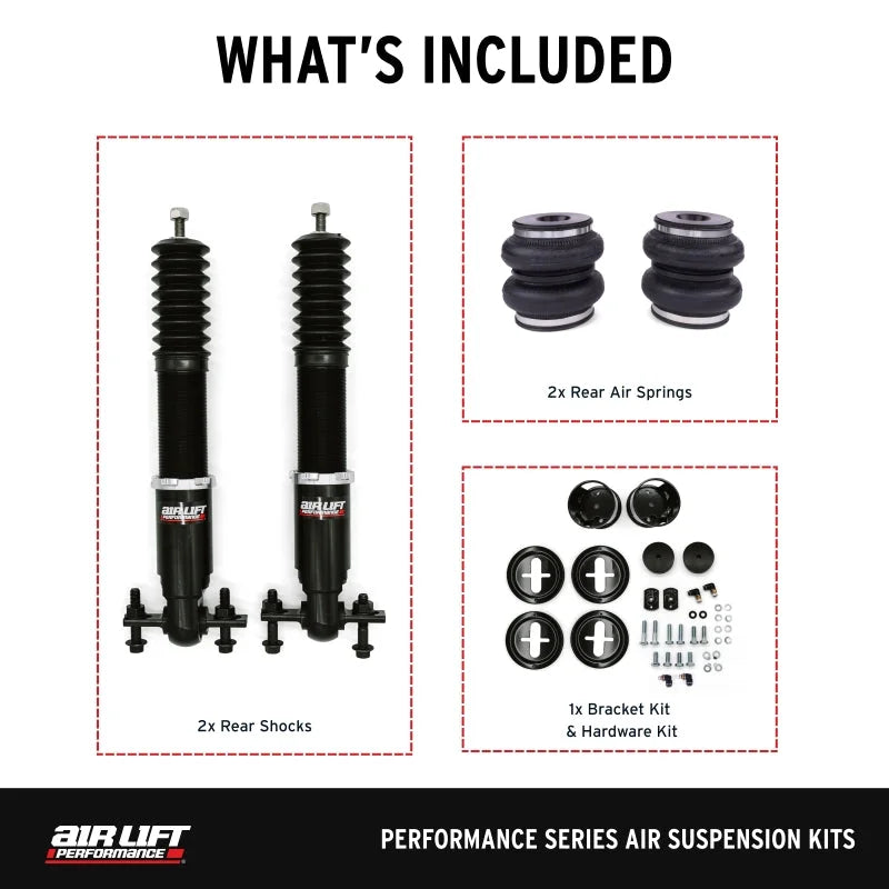 Air Lift Performance 15-23 Ford Mustang S550/24-25 S650 Air Suspension Rear Kit - Back View