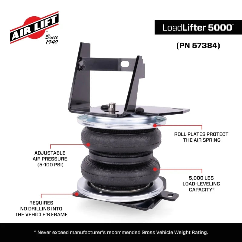 Air Lift Performance 2025 Toyota 4Runner 4WD LoadLifter 5000 Air Spring Kit - Additional View 7