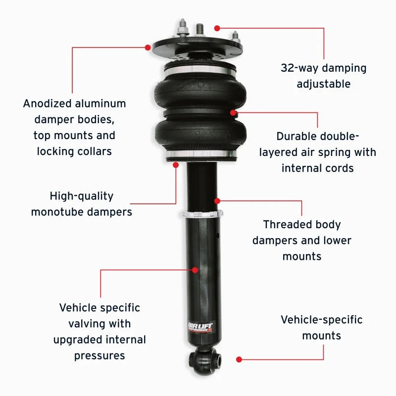 Air Lift Performance 89-00 Lexus LS400 Front Air Suspension Kit - Installation View