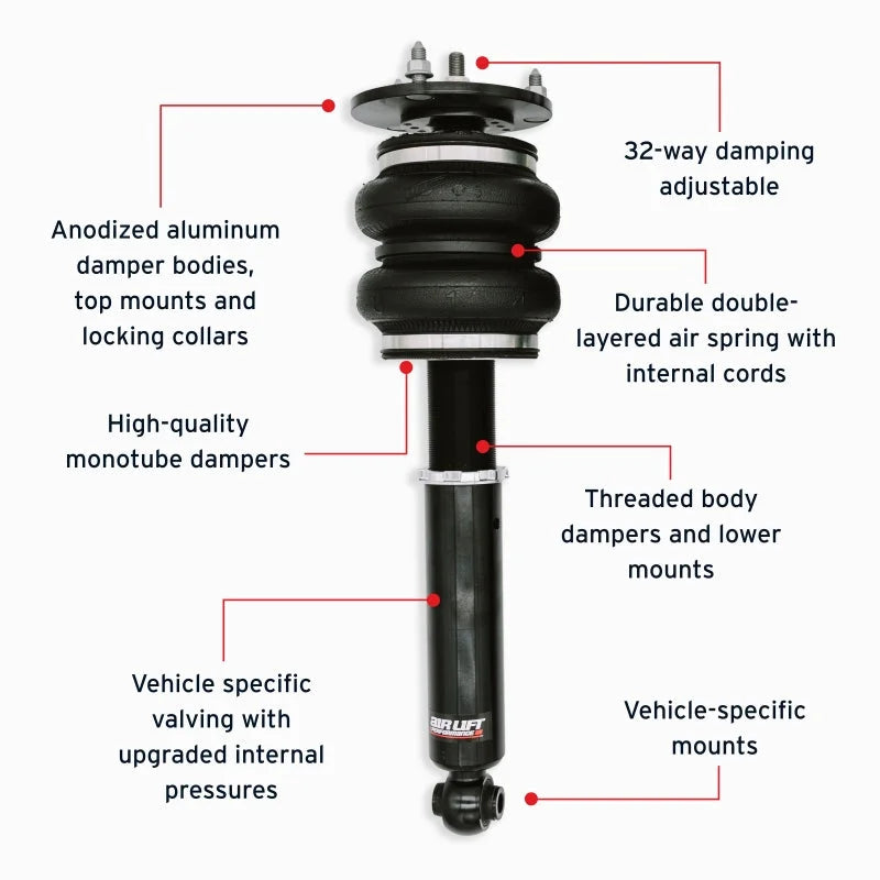 Air Lift Performance 89-00 Lexus LS400 Rear Air Suspension Kit - Installation View