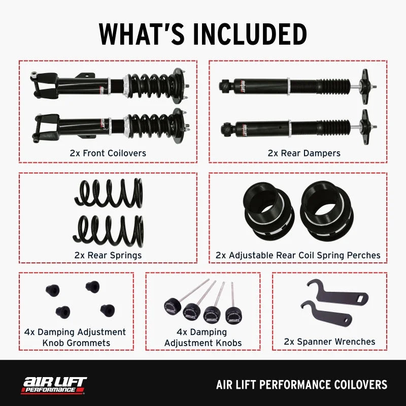 Air Lift Performance Coilover Kit fits 2011-2023 Chrysler 300 / 2015-2023 Dodge Challenger - Additional View 5
