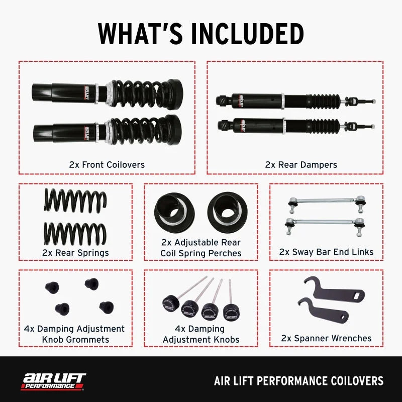 Air Lift Performance Coilover Kit fits 2015-2016 BMW 228I / 2015-2016 BMW 228I xDrive / 2020-2021 BMW 228I xDrive Gran COU...