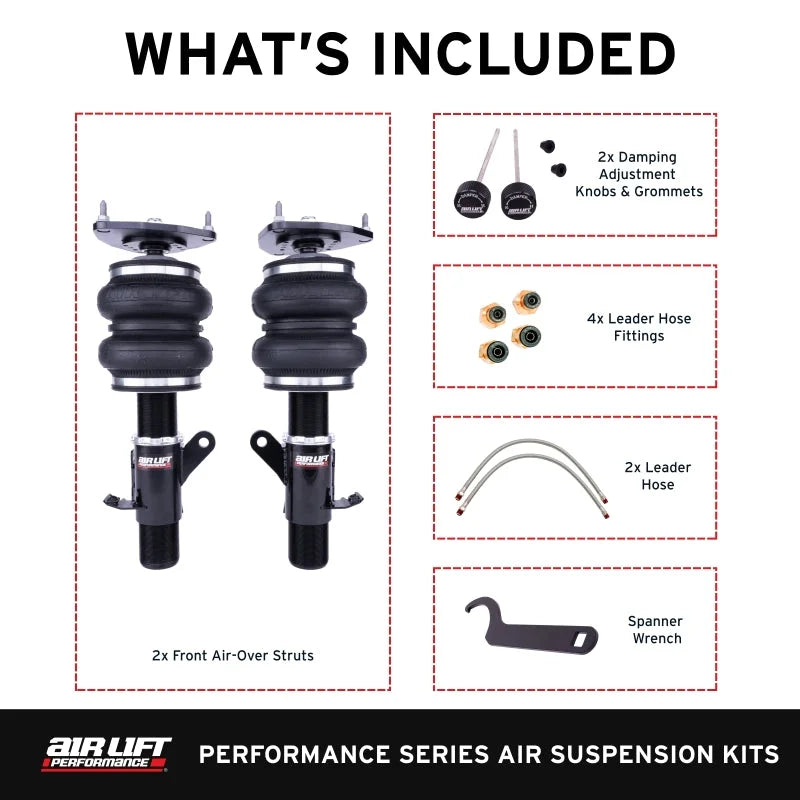 Air Lift Performance Front Air Suspension Kit fits 2013-2016 Scion FR-S / 2012-2025 Subaru BRZ / 2012-2020 Toyota GT86 / 86