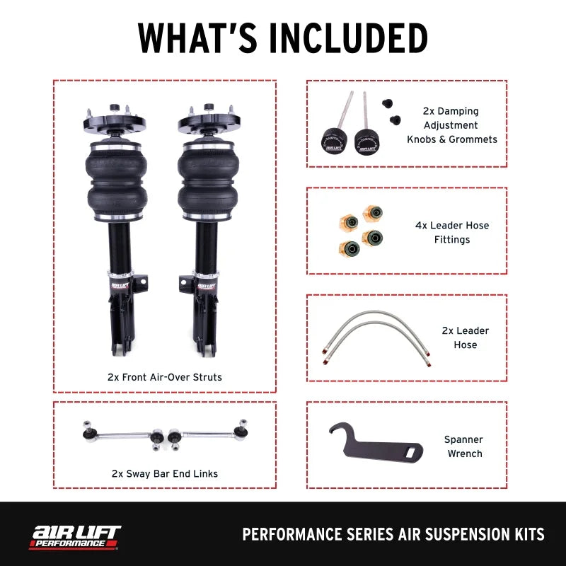 Air Lift Performance Front Kit (3/8 Fittings Not Included) fits 2005-2014 Ford Mustang (s197) - Additional View 6