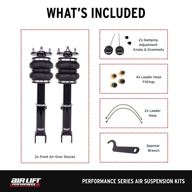 Air Lift Performance Front Kit fits 2016-2017 Lexus GS200T / 2013-2020 Lexus GS350 / 2017 Lexus IS200T / 2018-2023 Lexus I...