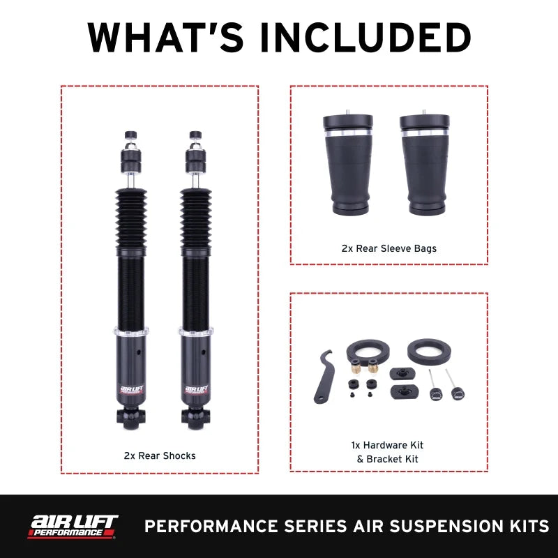 Air Lift Performance Rear Kit (3/8 Fittings Not Included) fits 2005-2014 Ford Mustang (s197) - Additional View 5