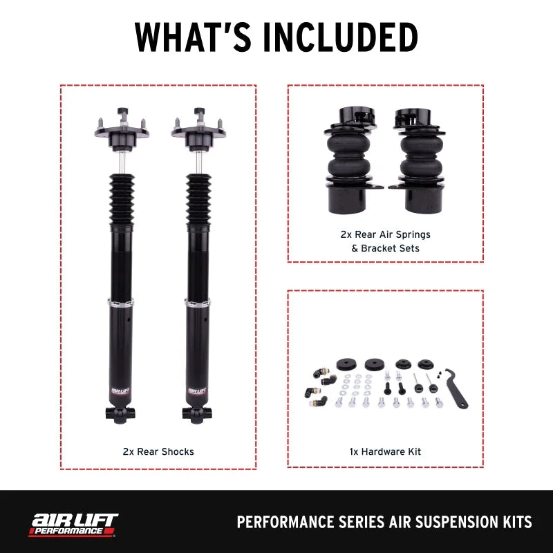 Air Lift Performance Rear Kit fits 2016-2017 Lexus GS200T / 2013-2020 Lexus GS350 / 2017 Lexus IS200T / 2018-2023 Lexus IS...