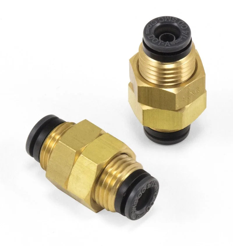 Air Lift Universal Bulkhead Union 1/4in PTC x 1/4in PTC-DOT - Side View