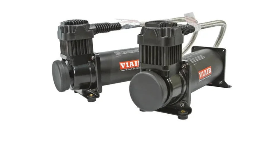 Air Lift Viair 444C Dual Pack Compressor - 200 PSI - Black - Back View