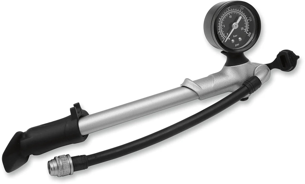 Air Pump with Gauge - 0-60 DragSpecialties 420027 - Side View