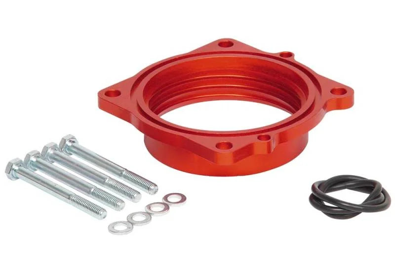 Airaid 05-13 Dodge Charger R/T / 05-08 Magnum / 08-13 Challenger / 06-10 Jeep GC PowerAid TB Spacer - Back View
