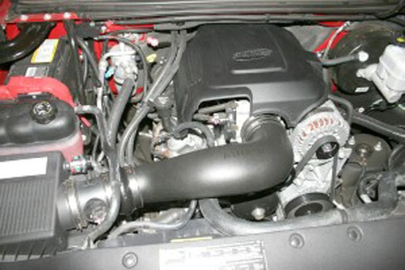 Airaid 07-13 Avalanche/Sierra/Silverado 4.3/4.8/5.3/6.0L Airaid Jr Intake Kit - Dry / Red Media - Side View