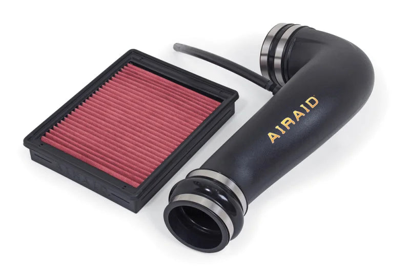 Airaid 07-13 Avalanche/Sierra/Silverado 4.3/4.8/5.3/6.0L Airaid Jr Intake Kit - Oiled / Red Media - Back View