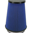 Load image into Gallery viewer, Airaid 10-14 Ford Mustang Shelby 5.4L Supercharged Direct Replacement Filter - Oiled / Blue Media - Main Product View