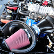 Load image into Gallery viewer, Airaid 10-14 Ford Mustang Shelby 5.4L Supercharged Direct Replacement Filter - Oiled / Red Media - Back View