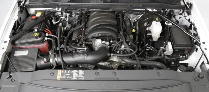 Airaid 17-18 GMC Sierra/Yukon V8-6.2L F/I Jr Intake Kit - Oiled / Red Media - Installation View
