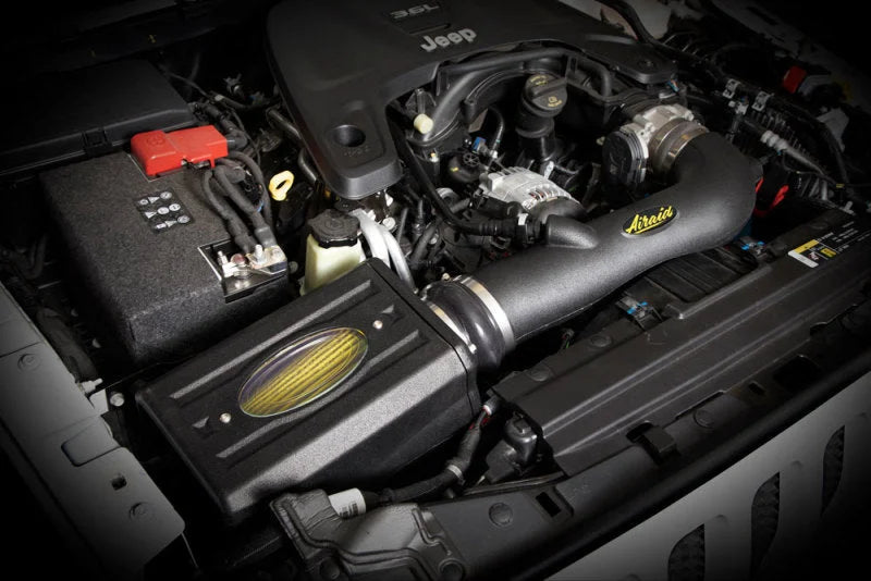 Airaid 18-21 Jeep Wrangler JL 3.6L V6 Performance Air Intake System - Non-woven Synthetic - Side View